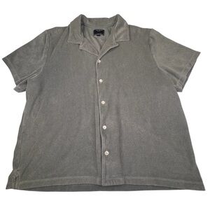 Todd Snyder Shirt Men's XL Mint Green Terry Cloth Towel Camp Collar Retro Summer